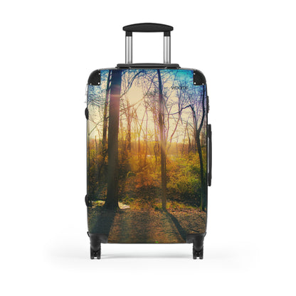 Sunlit Forest Carry-On Suitcase – Scenic Autumn Woods Travel Luggage