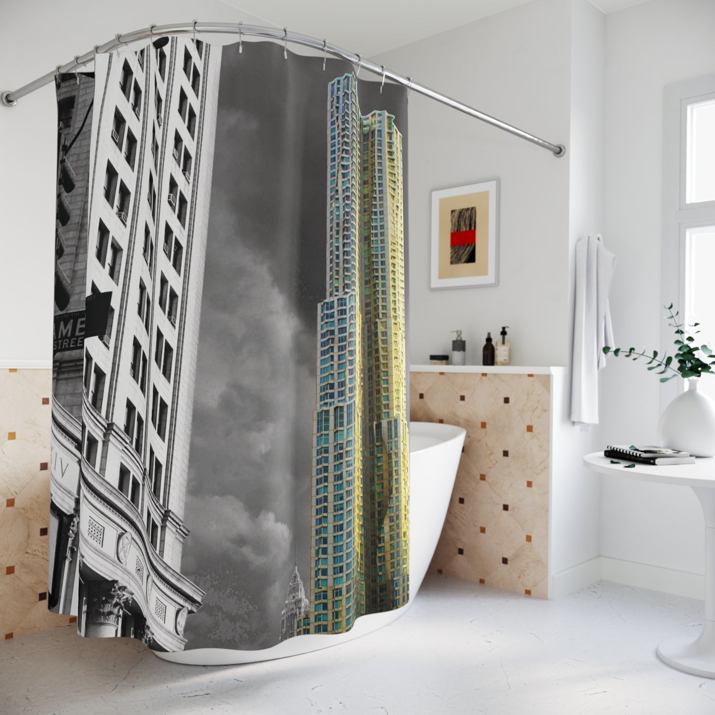 Shower Curtain Printed With Exclusive, High-Res, Full Color Beautiful Image.