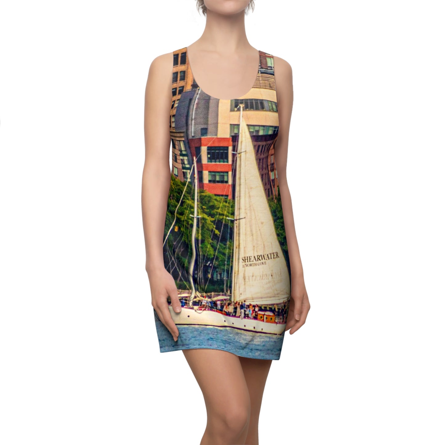 Hudson River Sailing Boat Racerback Dress