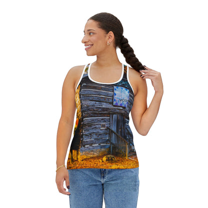 Women's Tank Top — Vintage Rustic Barn All-Over Print