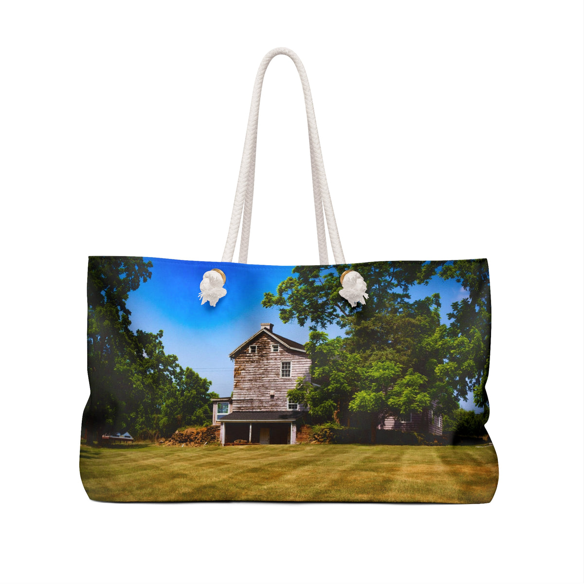¡Exquisito bolso de fin de semana de 24" x 13" con imagen panorámica a todo color impresa en exclusiva!