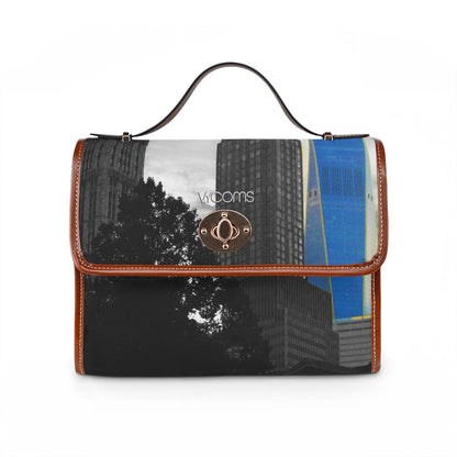 Lower Manhattan NYC Skyline Waterproof Canvas Bag — One World Trade Center Design