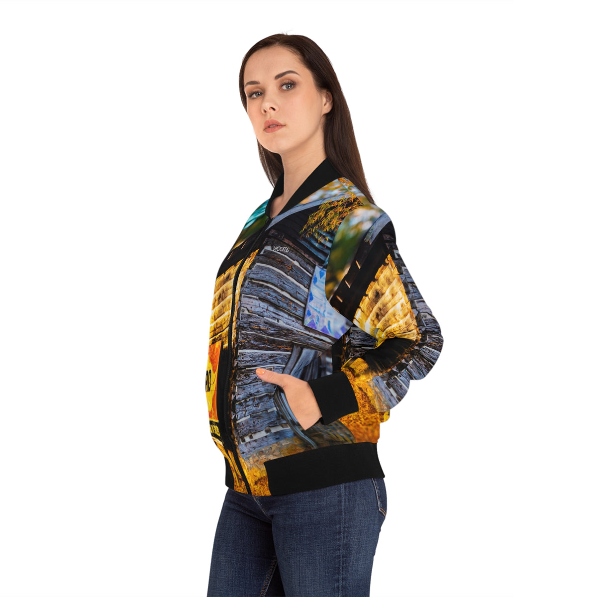 Women's Bomber Jacket - North Carolina Autumn Heritage