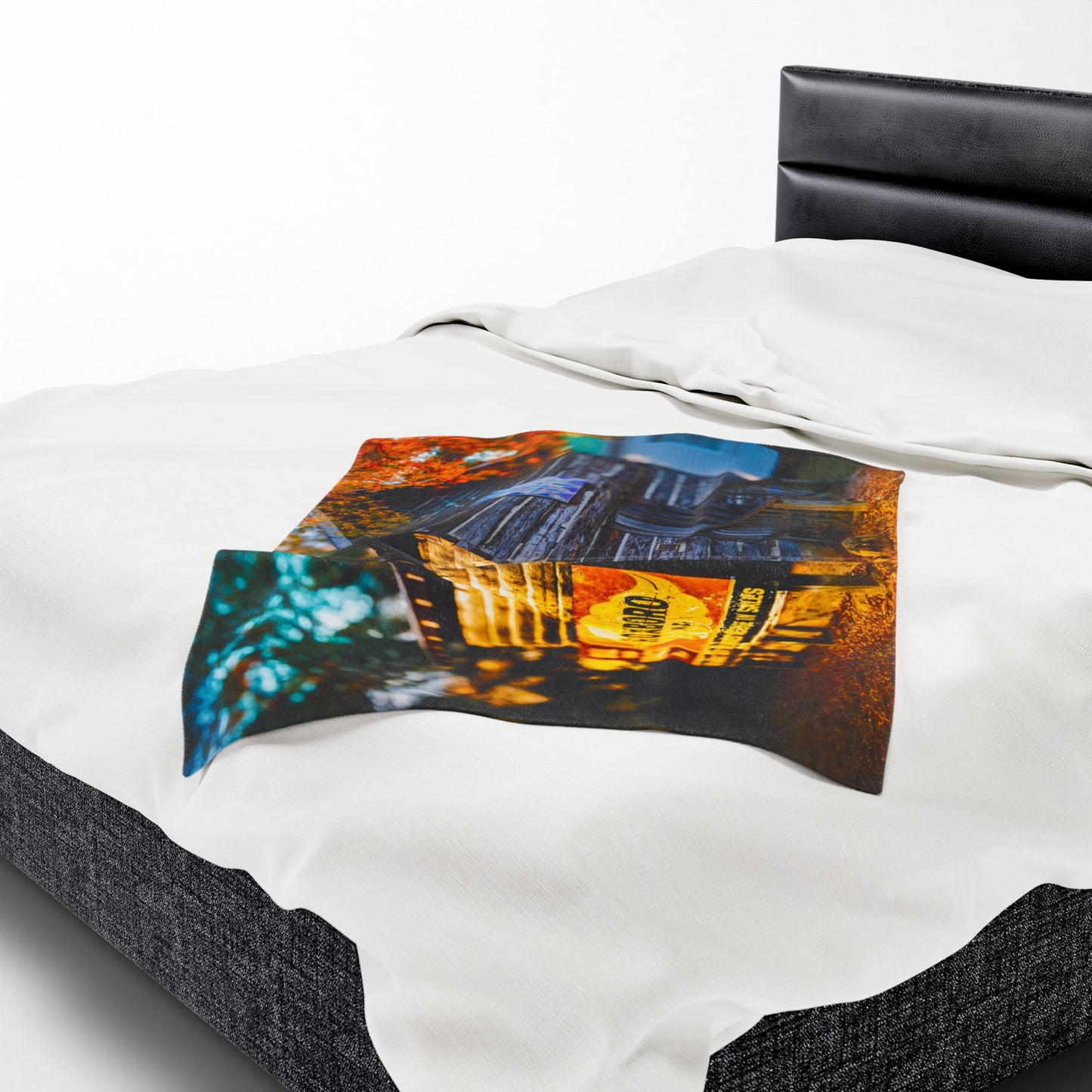 Velveteen Plush Blanket with beautiful car image.