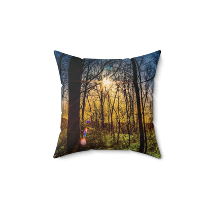 Spun Polyester Square Pillow Printed With Exclusive, High-Res, Full Color Beautiful Image