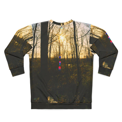 Sunlit Forest Sweatshirt — Golden Sunset Woodland