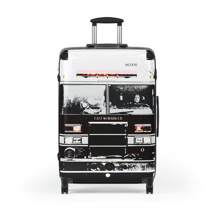 Vintage Fire Truck Carry-On Suitcase — Retro Emergency Vehicle Luggage