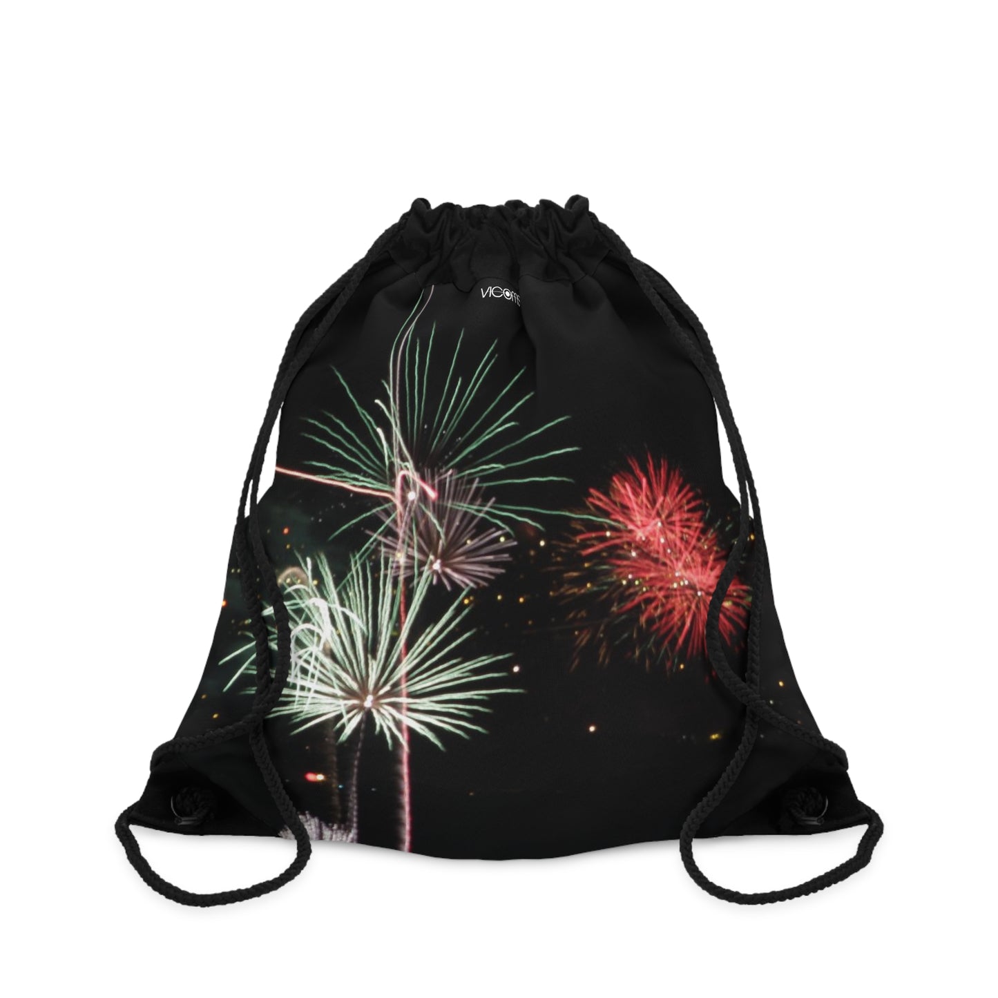 Drawstring Bag with Beautiful High-Res, Full Color Firework Image.