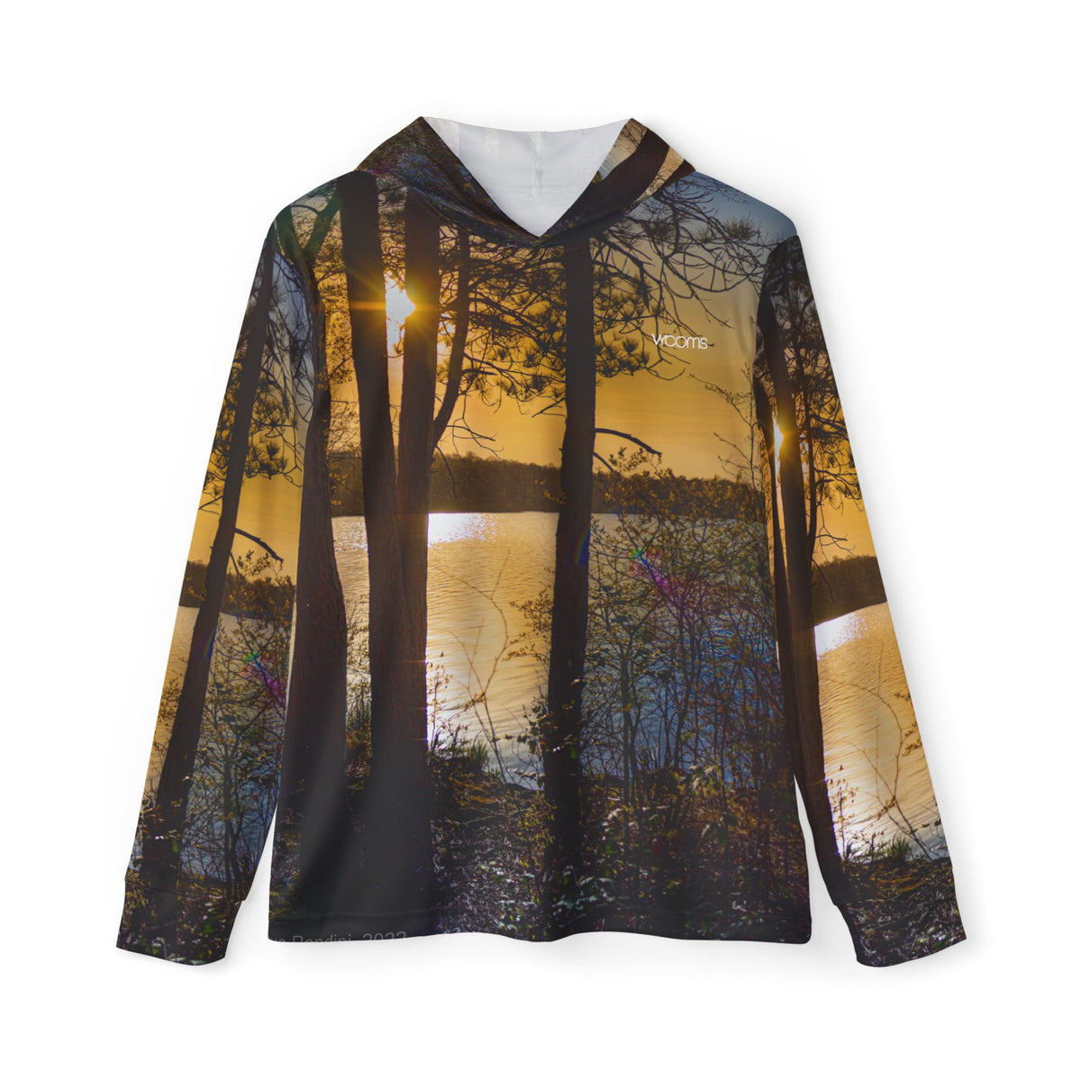 Sunset Lake Forest Hoodie — Men's Warmup Pullover