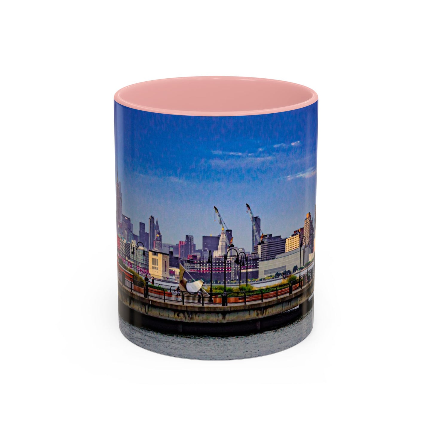 Two Tone 11oz Ceramic, Coffe Mug, Printed with a High-Res Elegant New New York City View Image