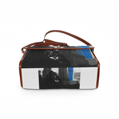 Lower Manhattan NYC Skyline Waterproof Canvas Bag — One World Trade Center Design