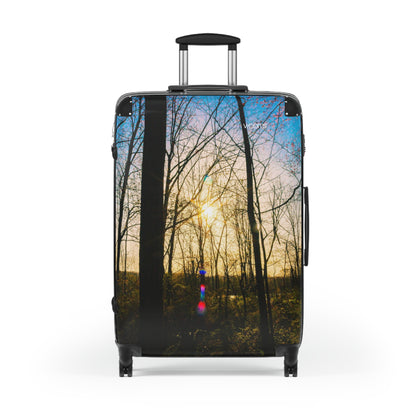 Sunlit Forest Carry-On Suitcase — Scenic Nature Travel Luggage