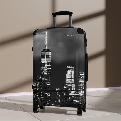 City Skyline Carry-On Suitcase — Black & White New York Travel Luggage