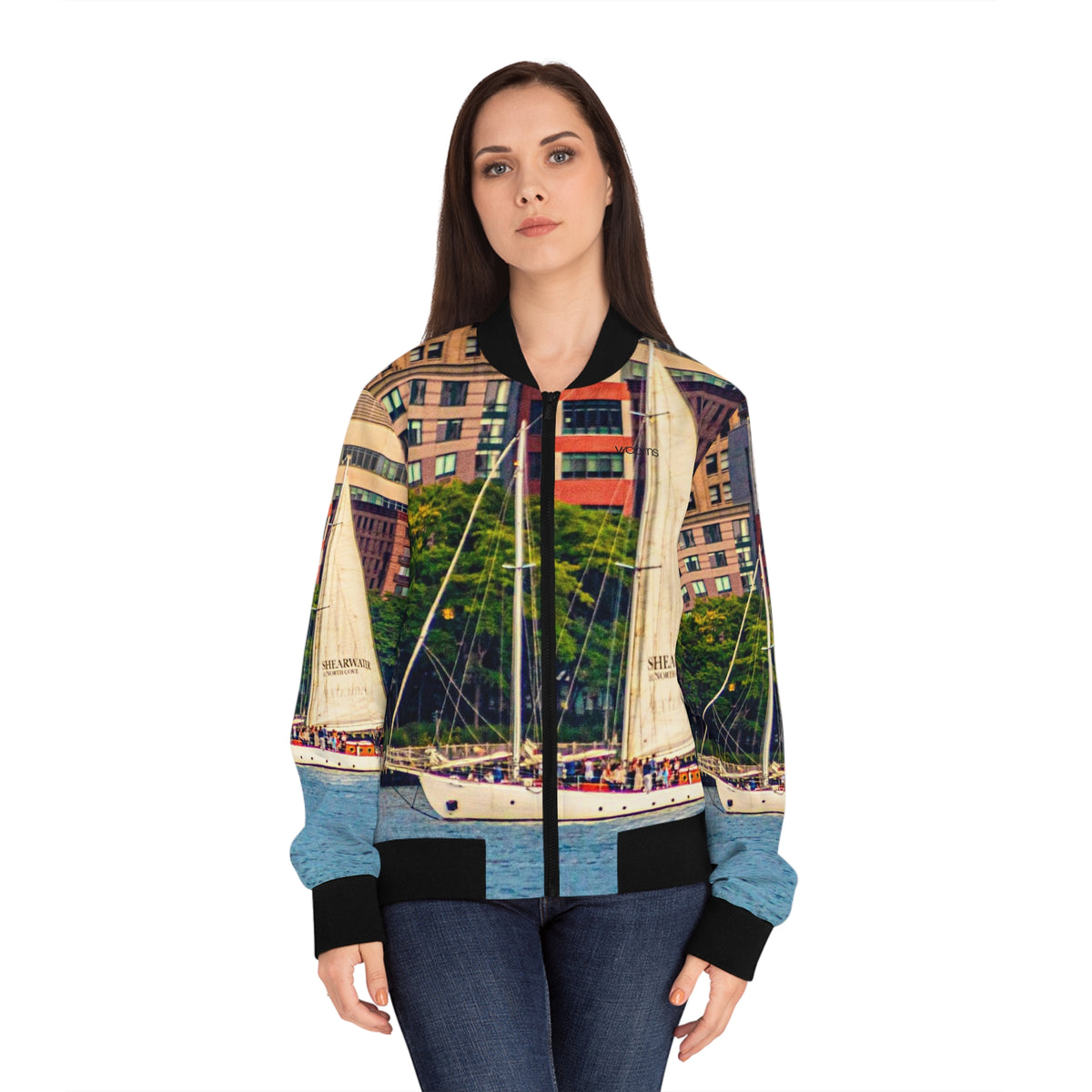 Women's Bomber Jacket - Manhattan Sail Reverie