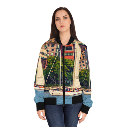 Women's Bomber Jacket - Manhattan Sail Reverie
