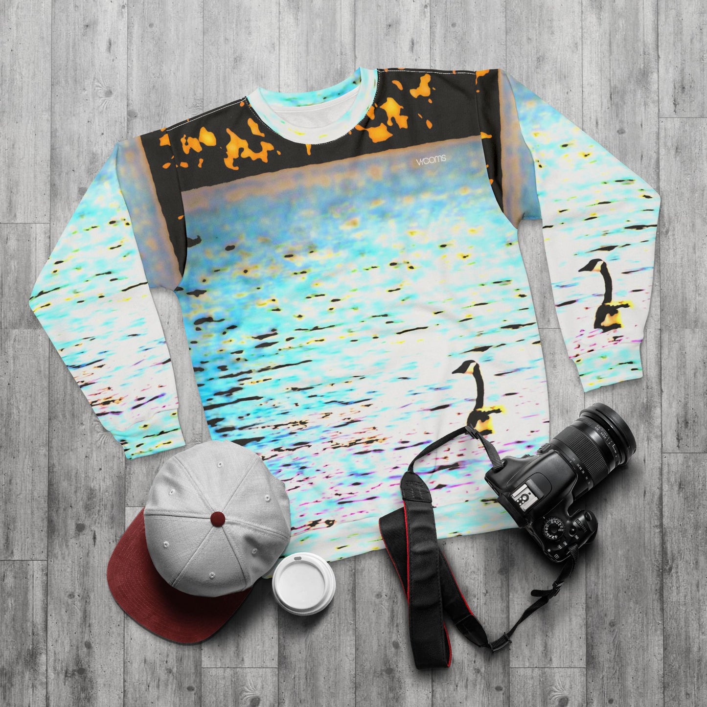 Swan Lake Sweatshirt — Pastel Watercolor Scenic Crewneck