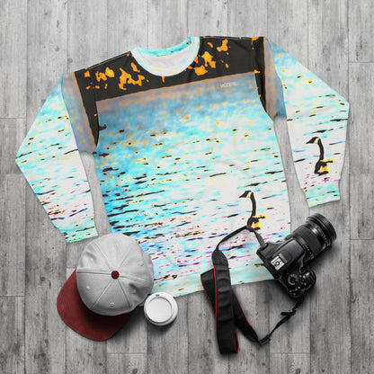 Swan Lake Sweatshirt — Pastel Watercolor Scenic Crewneck