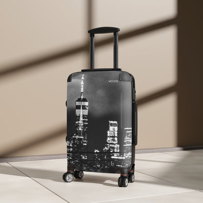 City Skyline Carry-On Suitcase — Black & White New York Travel Luggage