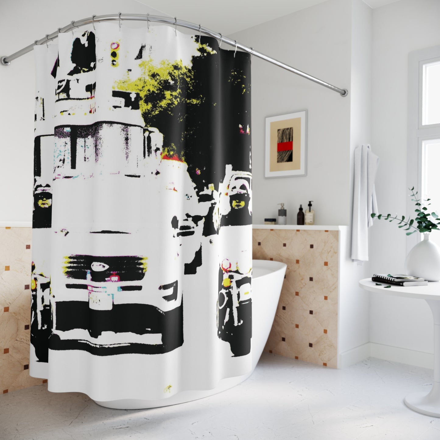 Printed Shower Curtain With Exclusive, High-Res, Full Color Beautiful Image