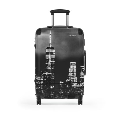 City Skyline Carry-On Suitcase — Black & White New York Travel Luggage