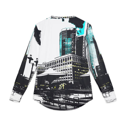 Long Sleeve Shirt - Glass Tower Noir at Exchange Place, NJ.