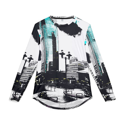 Long Sleeve Shirt - Glass Tower Noir at Exchange Place, NJ.
