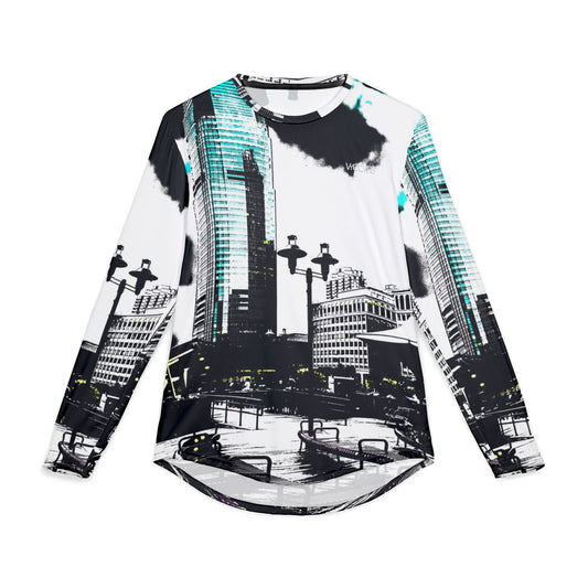 Long Sleeve Shirt - Glass Tower Noir at Exchange Place, NJ.