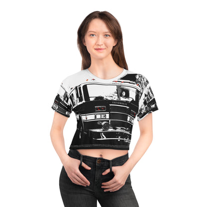 Vintage Firetruck Graphic Crop Tee