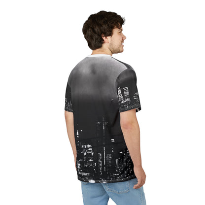 City Nightscape Tee — Black & White Skyline