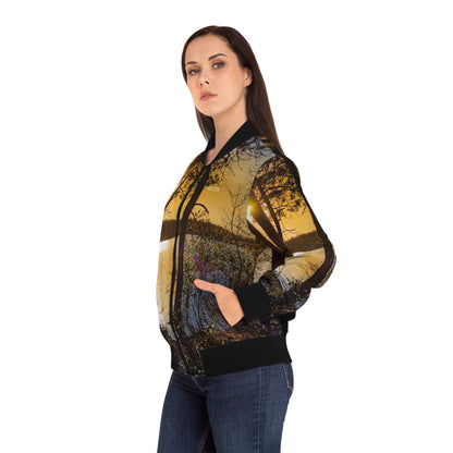 Women's Bomber Jacket - Franklin Lakes Golden Hour