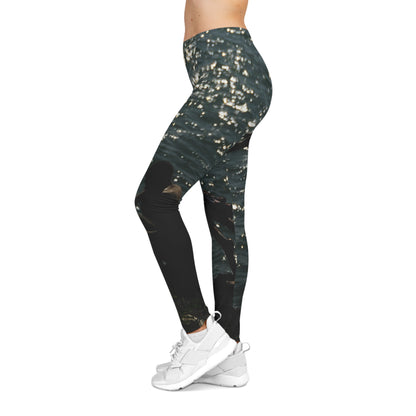 Dominican Haina Port Scene Leggings — Boys Jumping Into Water