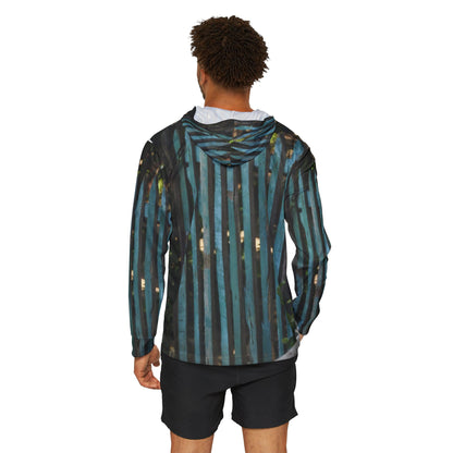 Coastal Weathered Fence Hoodie – Rustic Indigo Edition