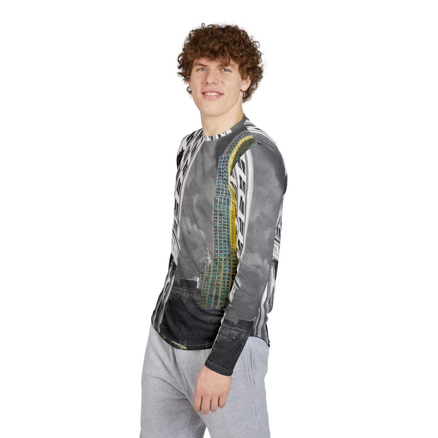 Architectural Cityscape Long Sleeve Shirt —New York Down Town