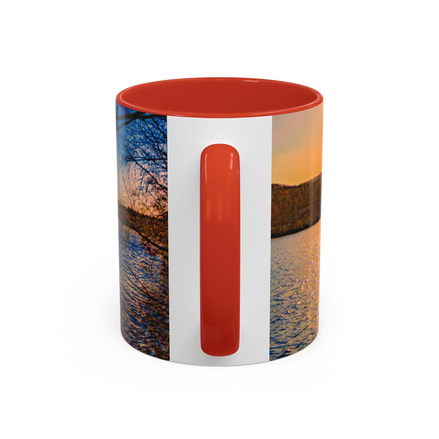 Beautifull 11oz Two Tones, Ceramic Coffe Mug Printed With An original, High-Res, Full Color Image of an Elegant Natural Landscape.