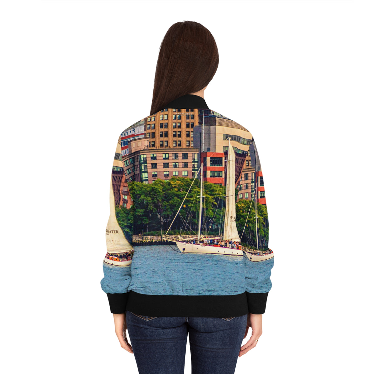 Women's Bomber Jacket - Manhattan Sail Reverie