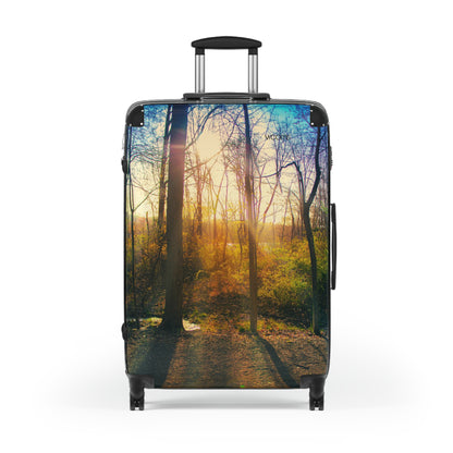 Sunlit Forest Carry-On Suitcase – Scenic Autumn Woods Travel Luggage