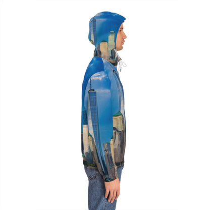 Skyline Zip-Up Hoodie — New York City One World Trade Center