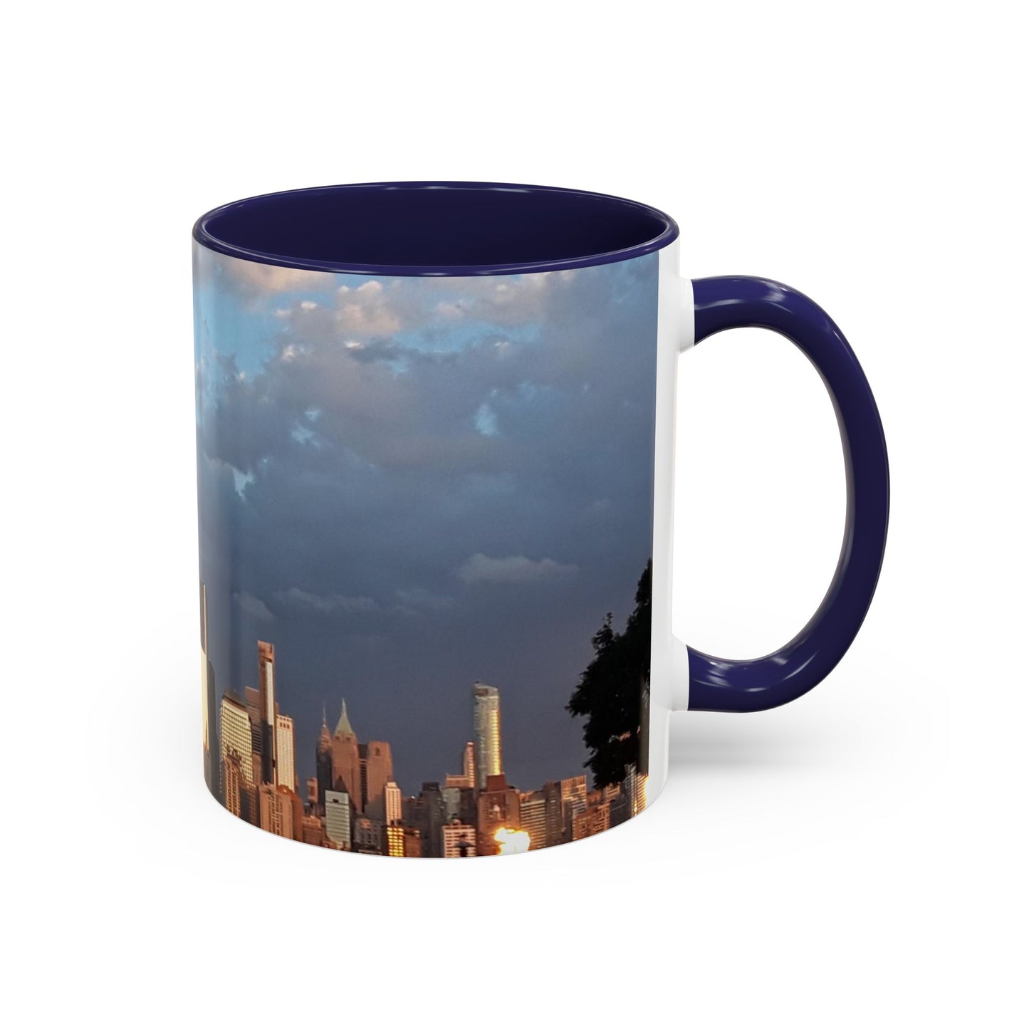 Two Tone Ceramic 11oz. Mug, Printed with a High-Res Image of  New  York City View.