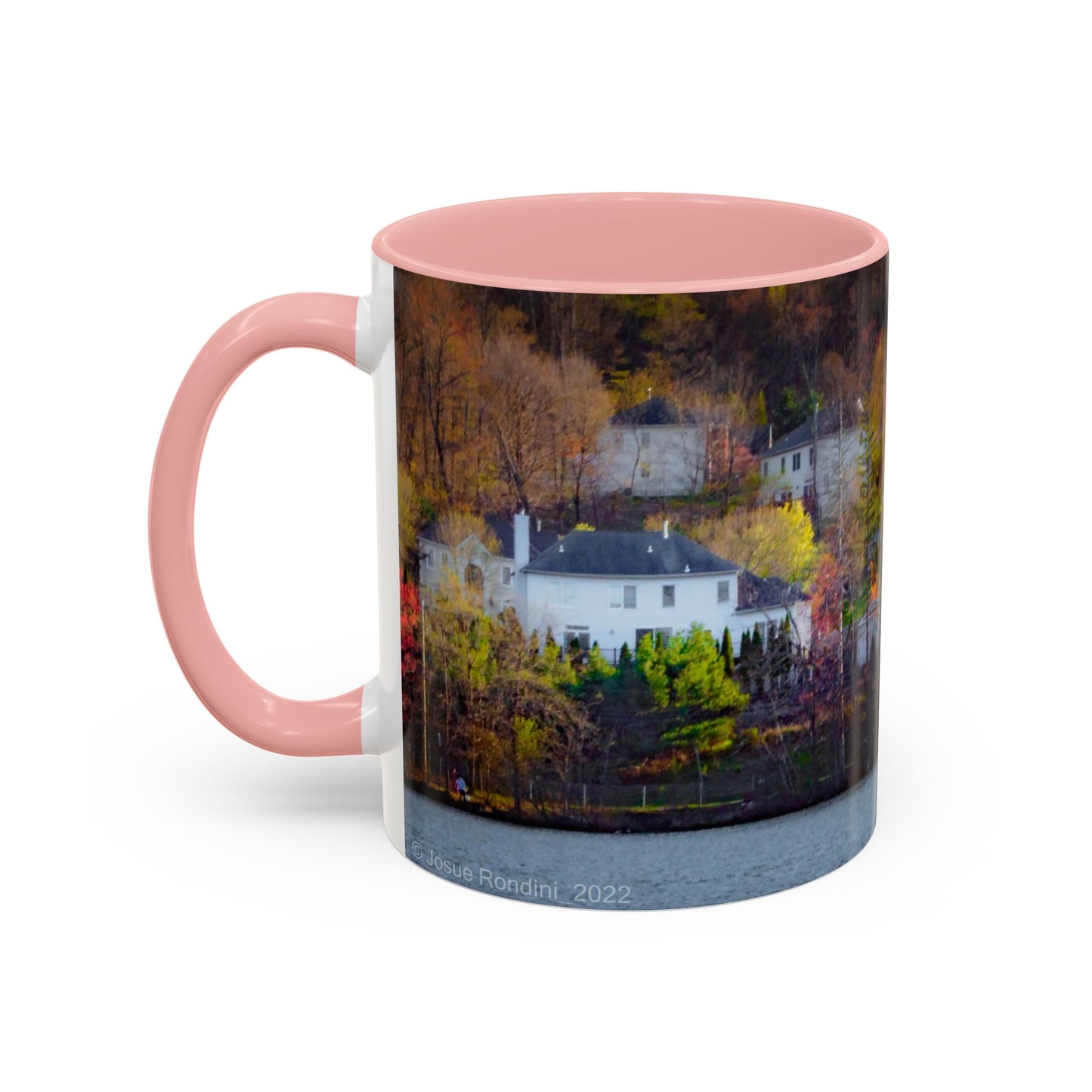 Two Tones, 11oz Ceramic Coffe Mug with Elegant High-Res, Full Color Natural Landscape Image.