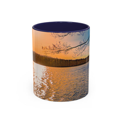 Beautifull 11oz Two Tones, Ceramic Coffe Mug Printed With An original, High-Res, Full Color Image of an Elegant Natural Landscape.
