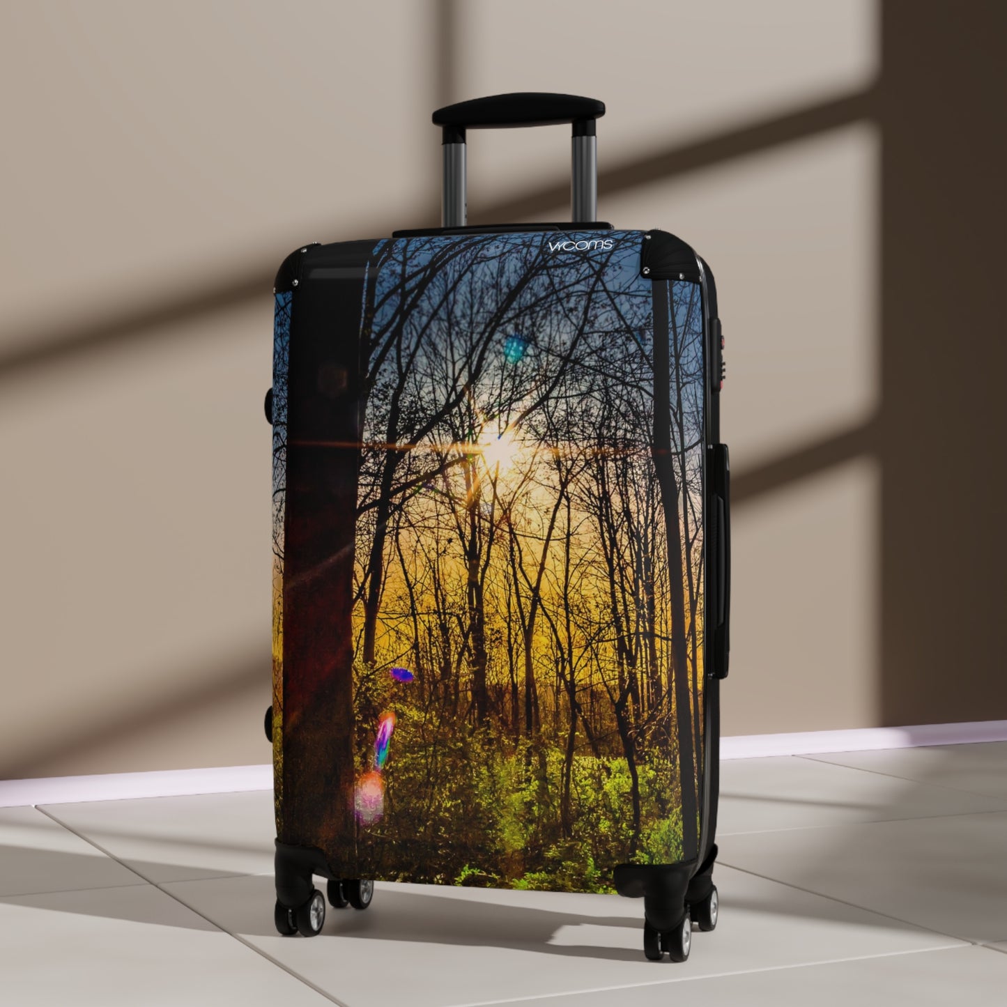Sunlit Forest Carry-On Suitcase – Nature Landscape Travel Luggage