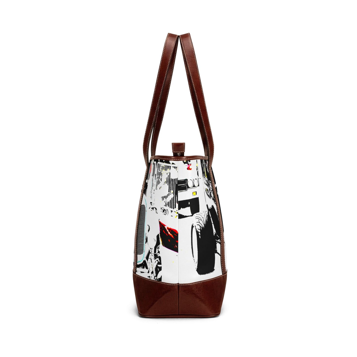 Vintage Hot Rod Tote Handbag — Retro Car Art Shoulder Bag