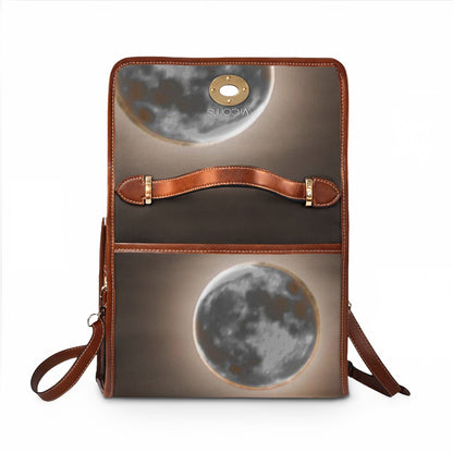 Dramatic Night Full Moon Waterproof Canvas Bag
