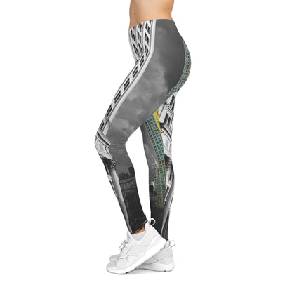 New York Cityscape Women’s Leggings — Monochrome Skyscraper