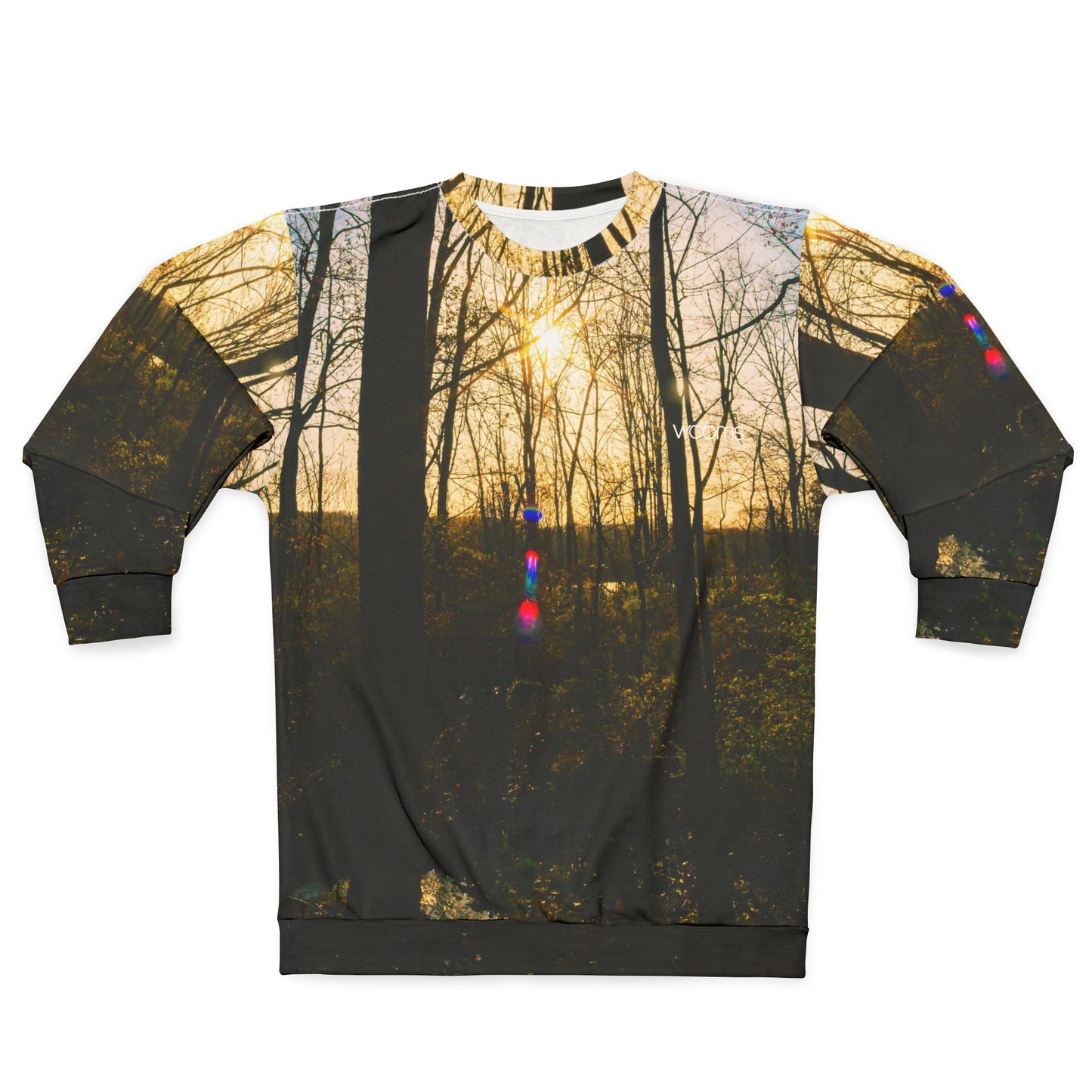Sunlit Forest Sweatshirt — Golden Sunset Woodland