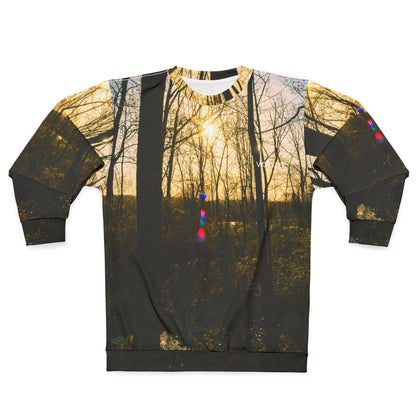 Sunlit Forest Sweatshirt — Golden Sunset Woodland