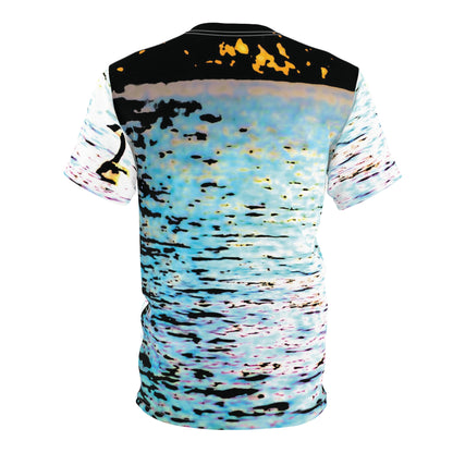 Swan Lake T-Shirt — Watercolor Sunset Nature Shirt