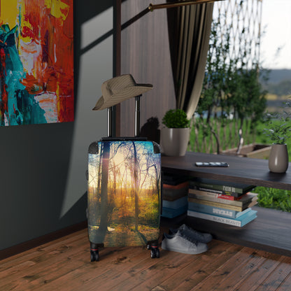 Sunlit Forest Carry-On Suitcase – Scenic Autumn Woods Travel Luggage