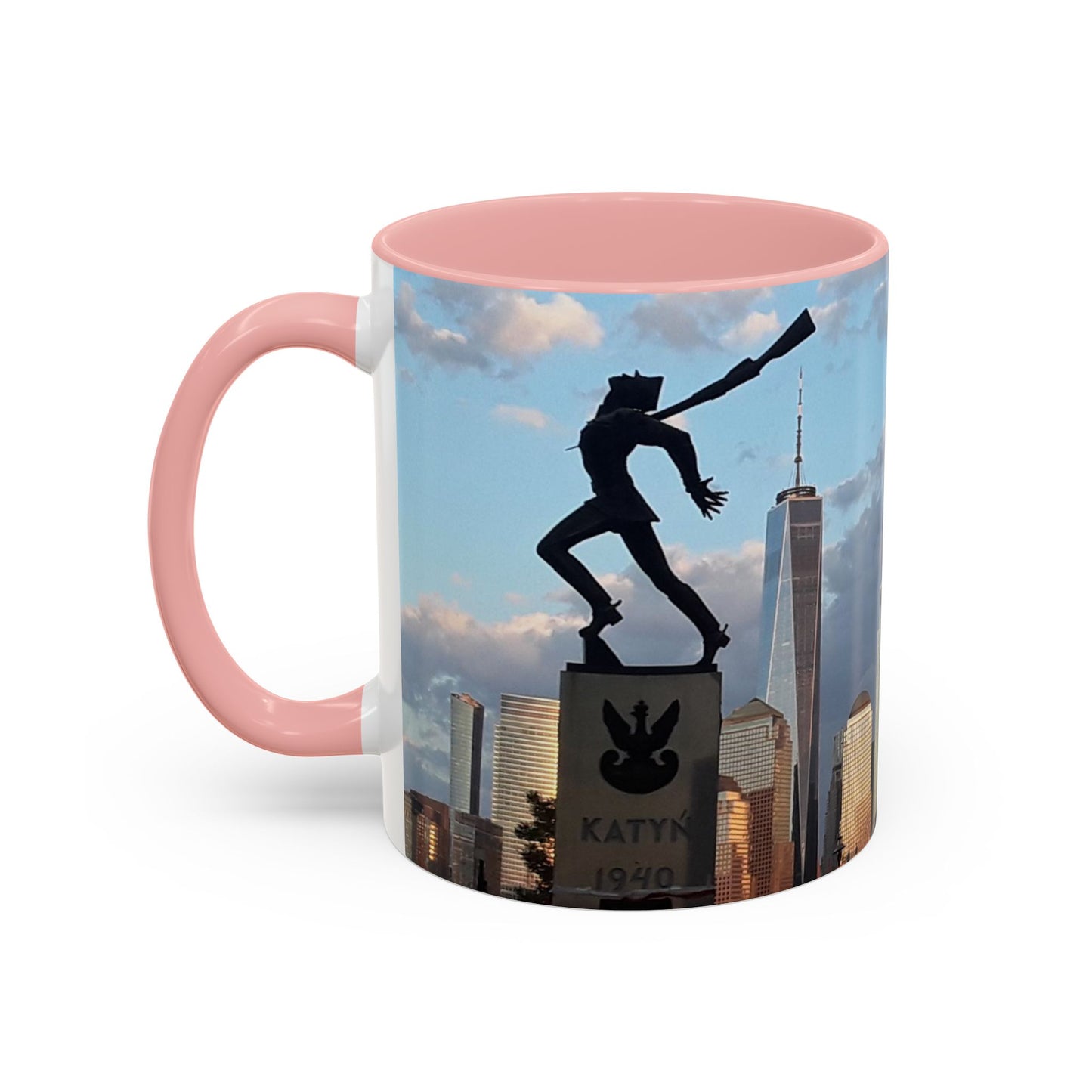 Two Tone Ceramic 11oz. Mug, Printed with a High-Res Image of  New  York City View.