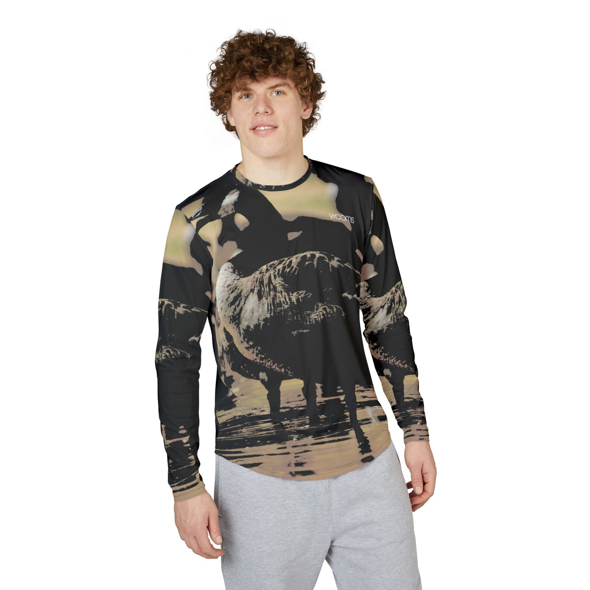 Men’s Wetland Bird UV Protection Long Sleeve Shirt